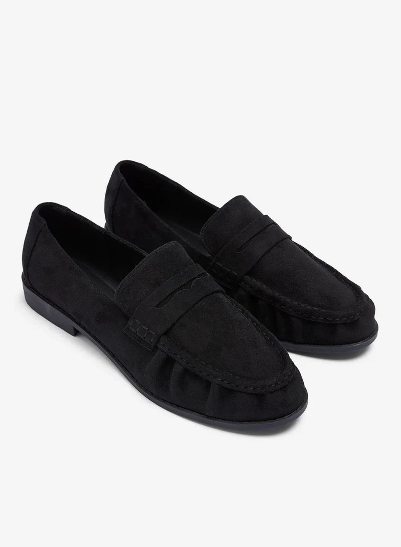 Matalan Black Faux Suede Loafers