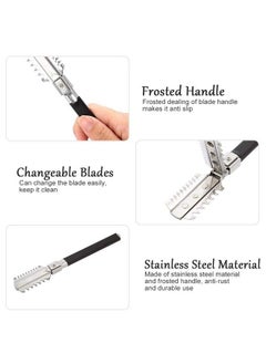 yuyte Razor Comb Doubleedge Razor Blades Manual Hair Cutting Thinning Barber Comb  - Image 5