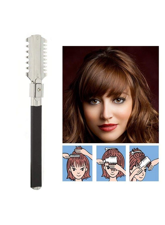 yuyte Razor Comb Doubleedge Razor Blades Manual Hair Cutting Thinning Barber Comb - Image 4