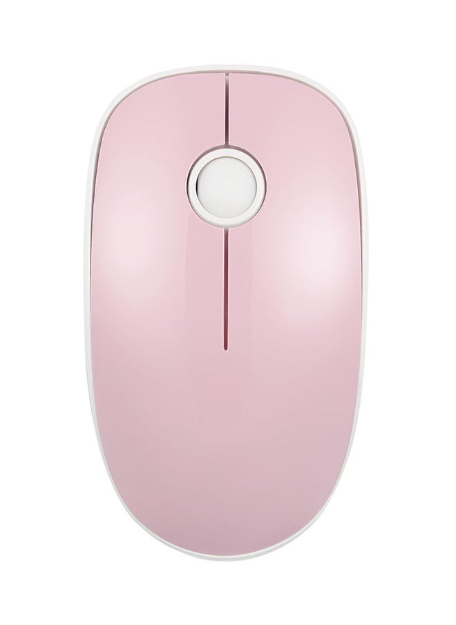 NIBEMINENT 2.4G Wireless Mute Mouse Optical Tracking Power Saving Smooth Scroll Wheel Pink  - Image 1