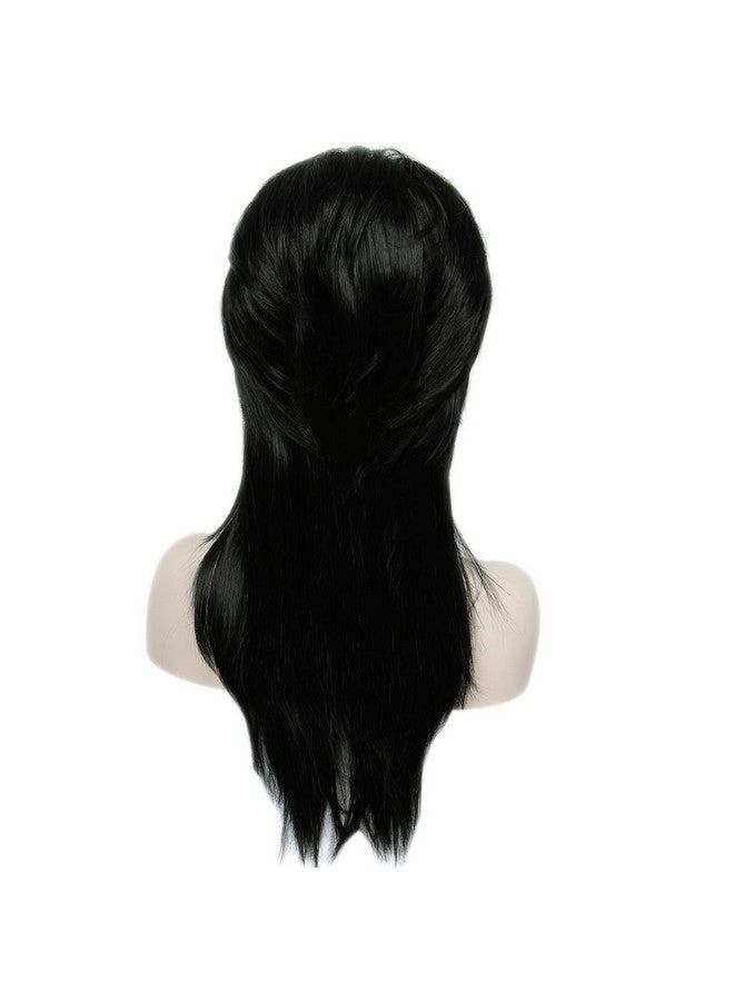 لينفيري باروكة شعر مستعار طويل مستقيم أسود من لينفيري، باروكة شعر مستعار كبيرة منتفخة على شكل خلية نحل للنساء، تناسب أزياء الخمسينيات والثمانينيات - Image 5