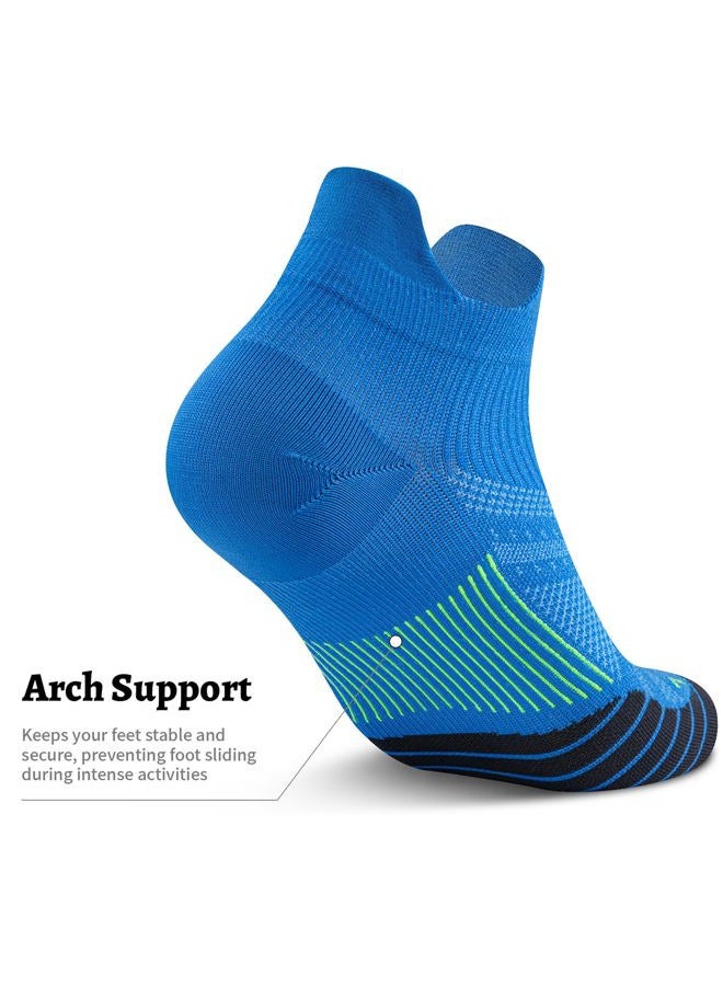 PAPLUS No Show Compression Socks for Men and Women, Low Cut Running Ankle Socks with Arch Support for Plantar Fasciitis, Cyling, Athletic, Flight, Travel, Nurses - Image 5