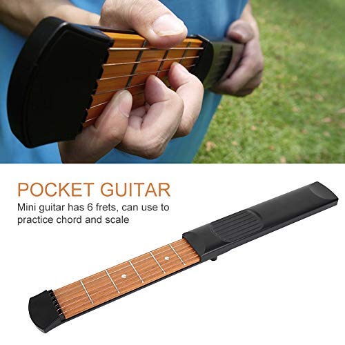 Dilwe Portable Mini 6 Fret Pocket Acoustic Guitar Practice Tool Gadget Chord Trainer - Image 3