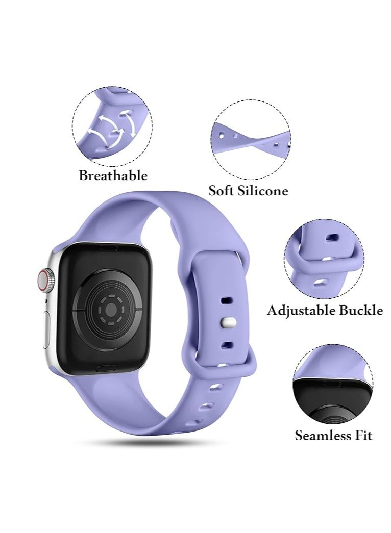 Compatible with Apple Watch Band Ultra/Ultra 2 42mm 44mm 45mm 49mm Women Men Silicone Replacement Strap for iWatch SE Series 9 8 7 6 5 4 3 2 1 - Image 2