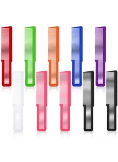 Patelai 10 Pieces Hair Styling Combs Set: Fine Tooth Comb, Cutting Comb, and Clipper Comb for Home or Salon Use (Eye-catching Colors)  - Image 1