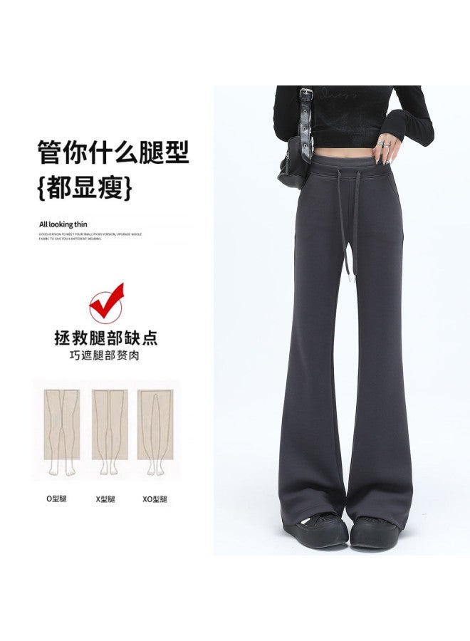 Hstyle High Waist Flared Pants Women 2025 Spring Trendy Patchwork Waistband Casual Slimming Versatile Flare Pants For Work - Image 4