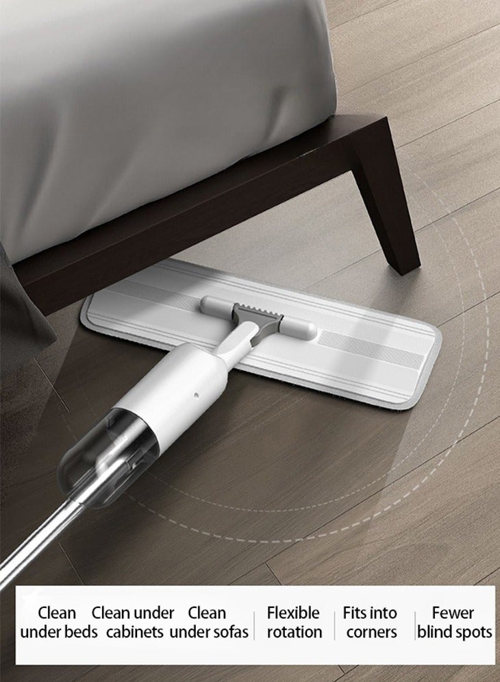 HOOPZOZA 360° Rotating Spray Mop 2 Washable Microfiber Pads 350ML Large Refillable Tank  14.96 Inch Wide Mop Head for Marble Ceramic Floors - Image 4