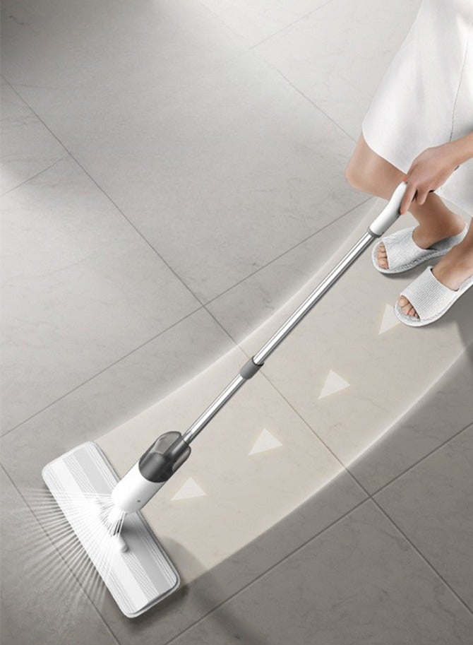 HOOPZOZA 360° Rotating Spray Mop 2 Washable Microfiber Pads 350ML Large Refillable Tank  14.96 Inch Wide Mop Head for Marble Ceramic Floors - Image 1