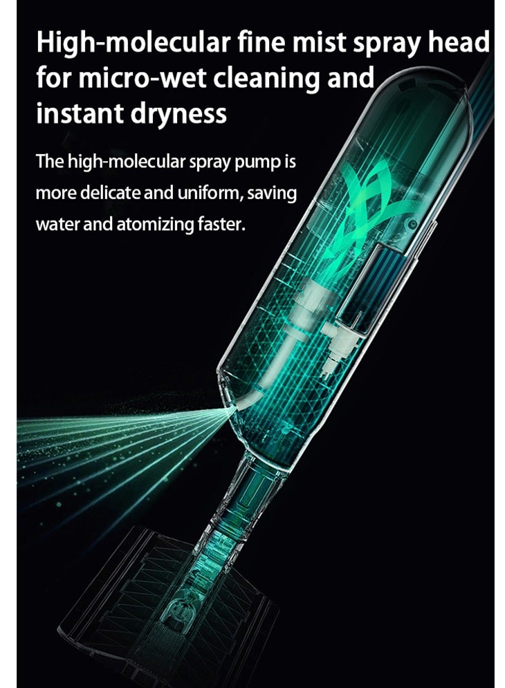 HOOPZOZA 360° Rotating Spray Mop 2 Washable Microfiber Pads 350ML Large Refillable Tank  14.96 Inch Wide Mop Head for Marble Ceramic Floors - Image 5