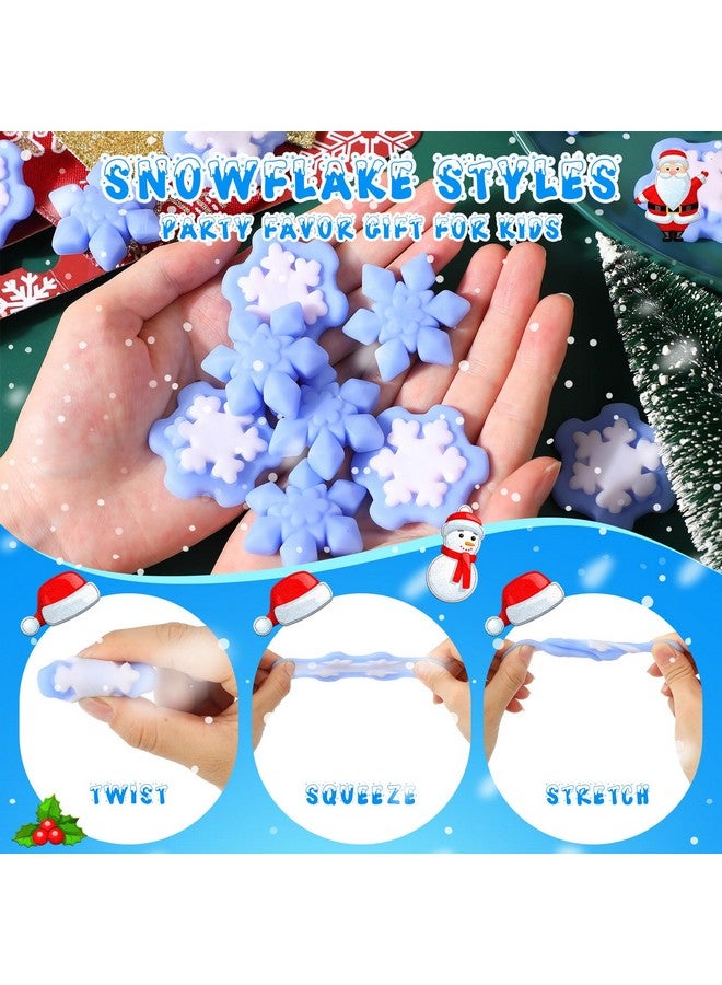 Jerify 40 Pcs Christmas Squishy Snowflake Fidget Toys Snowflake Toys Winter Fidget Toy Winter Kawaii Stress Relief Toys Xmas Stockings Decorations Christmas Party Favors Goody Bags Filler - Image 3