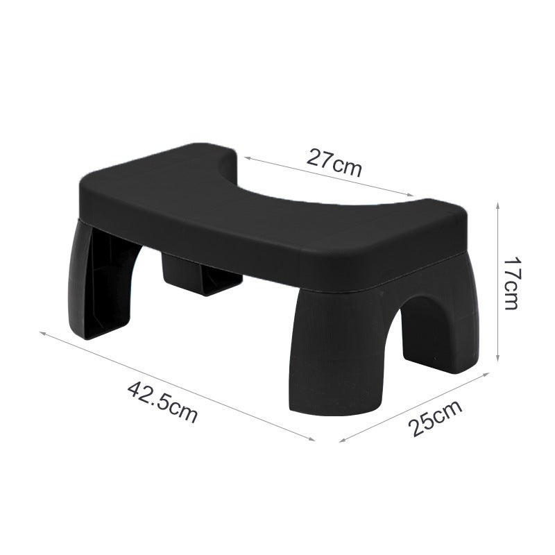 Generic Toilet Toilet Stool Squatting Stool Thickened Non-slip Pit Stool Foot Stool Toilet Foot Stool Black combination [pp material] 