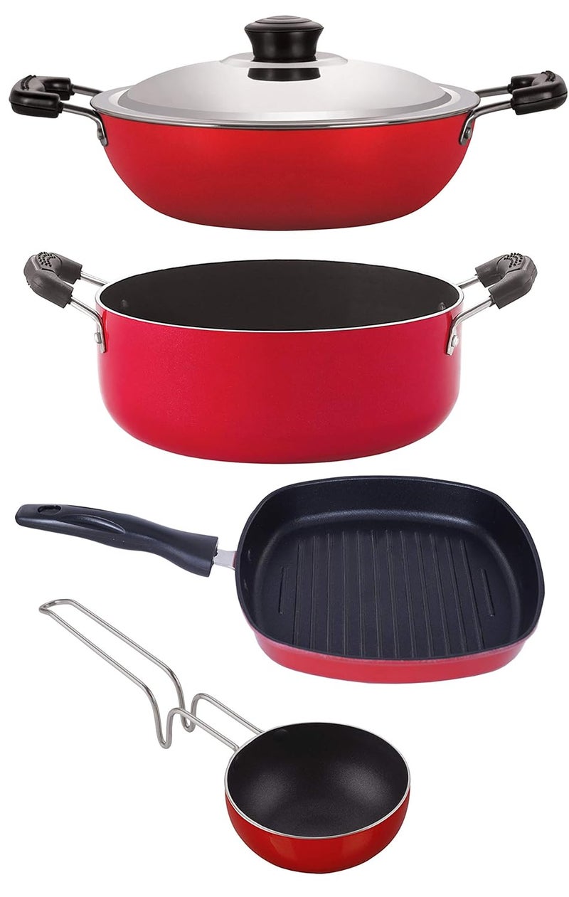 Nirlon Nirlon Odor Free 3 Layer Non Stick Coating Cookware Gift Item Set of 4-Pices with Bakelite Handle (DKD(B)_VG_GP22.5_CS24)  - Image 1