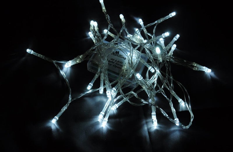 Karlling Battery Operated White 40 LED Fairy Light String Wedding Party Xmas Christmas Decorations(White) - Image 4