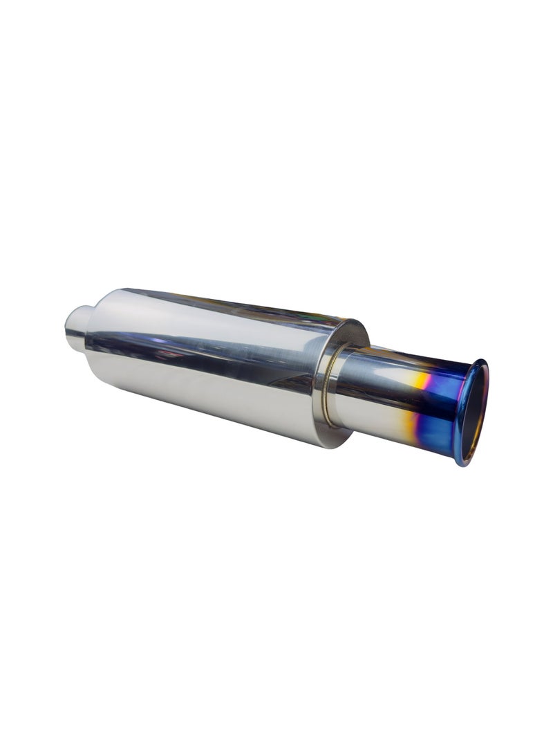 WINCA Winca Exhaust Muffler, 2.5" Inlet Outlet Exhaust Tip Pipe 63mm Stainless Steel Universal Exhaust Muffler for Most Cars, Sedans, and Trucks (127 FH 40) - Image 1