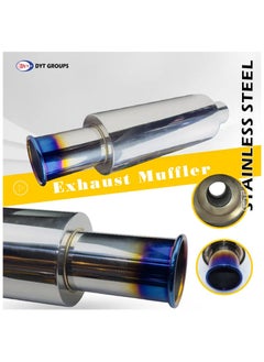 WINCA Winca Exhaust Muffler, 2.5" Inlet Outlet Exhaust Tip Pipe 63mm Stainless Steel Universal Exhaust Muffler for Most Cars, Sedans, and Trucks (127 FH 40)  - Image 3