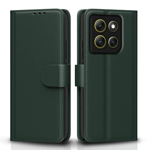 Pikkme Flip Cover for Motorola Moto G86 Power 5G Leather Finish | Inside TPU with Card Pockets | Wallet Stand and Shock Proof | Complete Protection Flip Case(Green) - Image 1