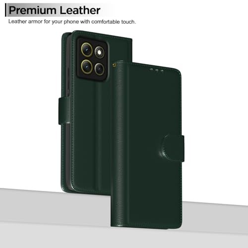 Pikkme Flip Cover for Motorola Moto G86 Power 5G Leather Finish | Inside TPU with Card Pockets | Wallet Stand and Shock Proof | Complete Protection Flip Case(Green) - Image 2