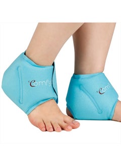 Comfytemp Ankle Ice Pack Wrap for Swelling, Plantar Fasciitis, Foot Pain Relief, FSA HSA Eligible, Gel Packs for Injuries Reusable, Hot Cold Compression for Achilles Tendonitis, Sprain Ankles, 2 Packs  - Image 1