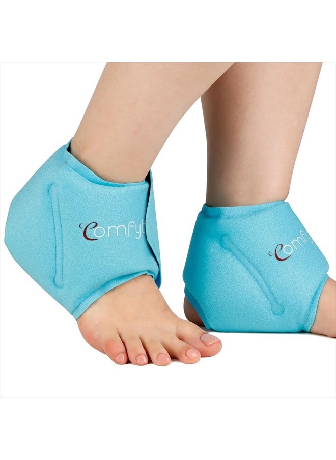 Comfytemp Ankle Ice Pack Wrap for Swelling, Plantar Fasciitis, Foot Pain Relief, FSA HSA Eligible, Gel Packs for Injuries Reusable, Hot Cold Compression for Achilles Tendonitis, Sprain Ankles, 2 Packs  - Image 1