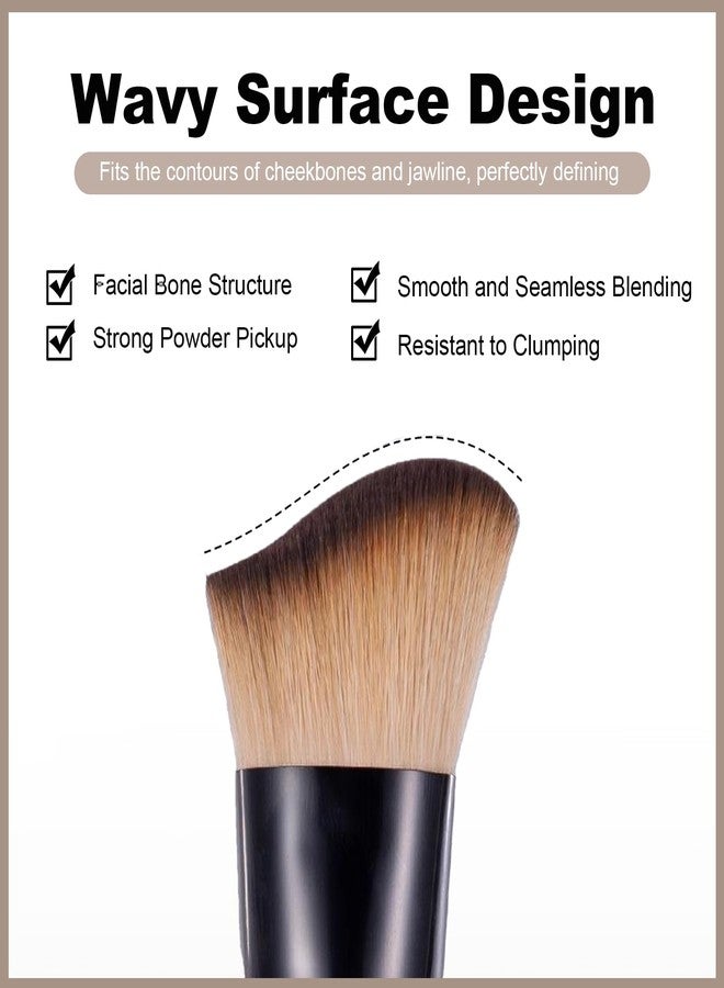 Okerker Cool Toned Contour Palette with Wavy Bristles Brush, Grey Powder - Image 5