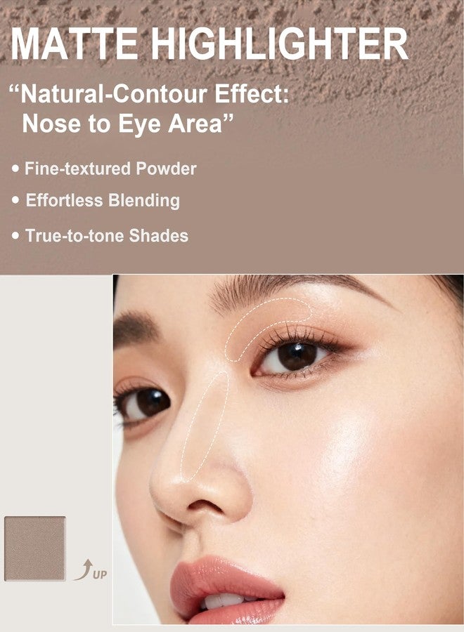 Okerker Cool Toned Contour Palette with Wavy Bristles Brush, Grey Powder - Image 4