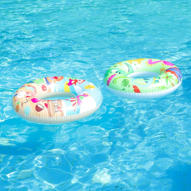 Parentswell 6-Pack Pool Party Set  Parentswell Inflatable Pool Float Swimming Rings  4 Pool Tubes (with 2 Beach Balls)  Pool Party Favors for Summer Pool and Beach Fun - Image 2