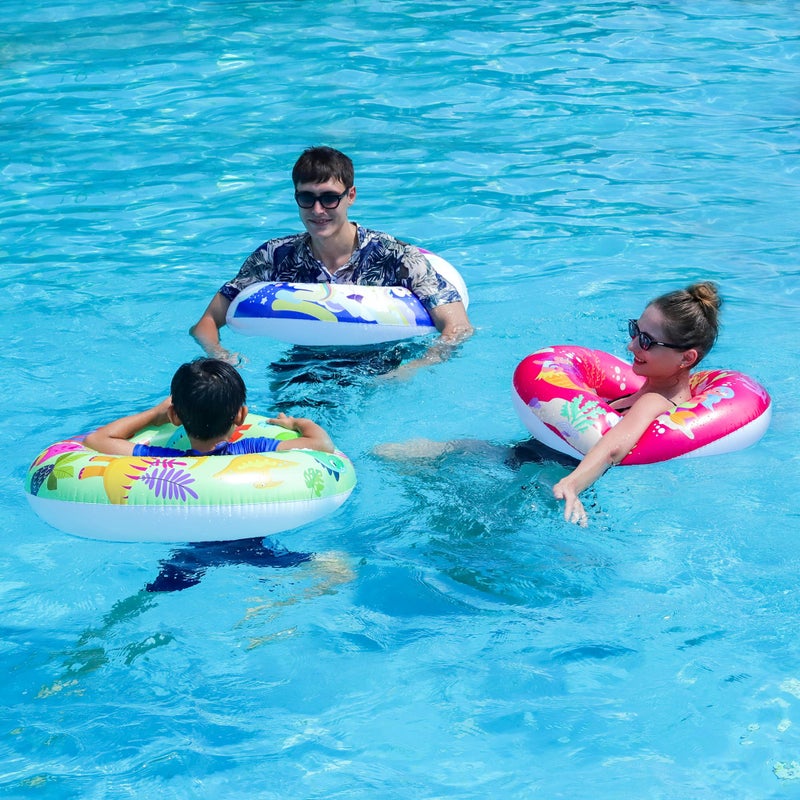 Parentswell 6-Pack Pool Party Set  Parentswell Inflatable Pool Float Swimming Rings  4 Pool Tubes (with 2 Beach Balls)  Pool Party Favors for Summer Pool and Beach Fun - Image 4