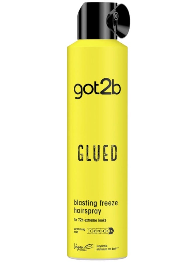 Got2b Glued Blasting Freeze Hair Spray 300ml | Ultra Strong Hold | 72H Long-Lasting Styling Spray - Image 1