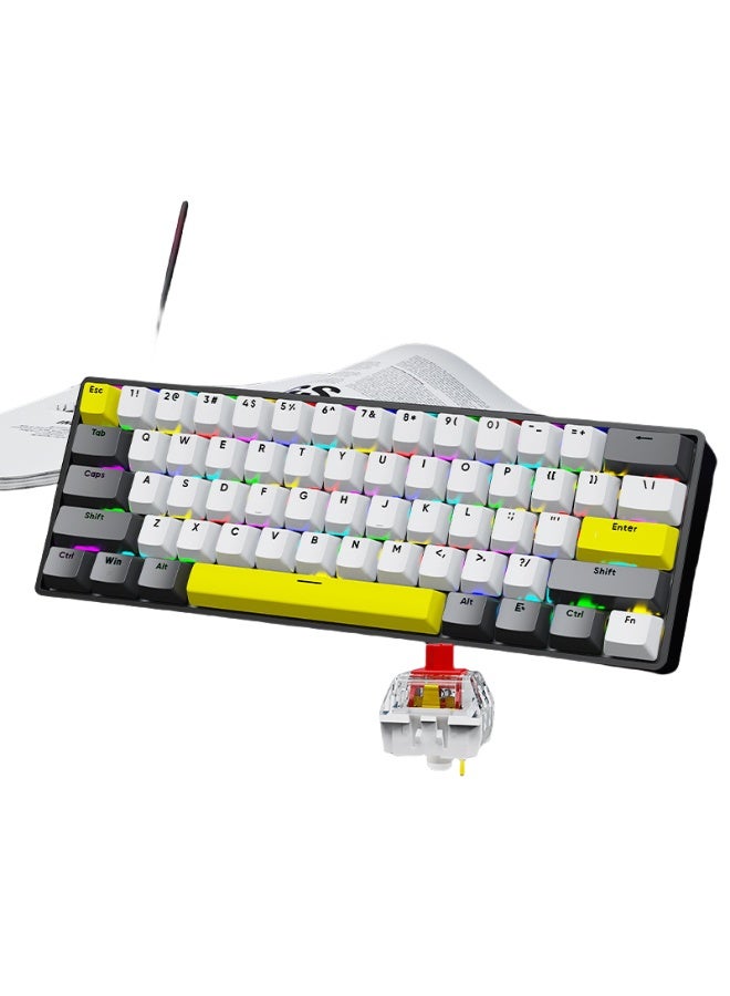 إبميني New Wired Mechanical Tactile Backlit Gaming Keyboard