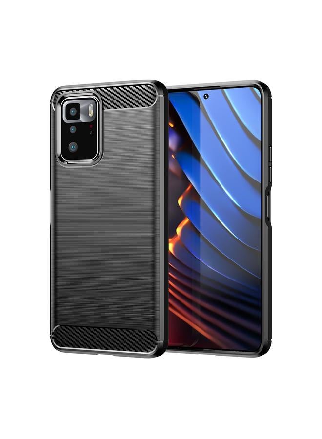 زبون حافظة هاتف من ألياف الكربون TPU لهاتف Xiaomi Poco X3 GT (أسود) - Image 1