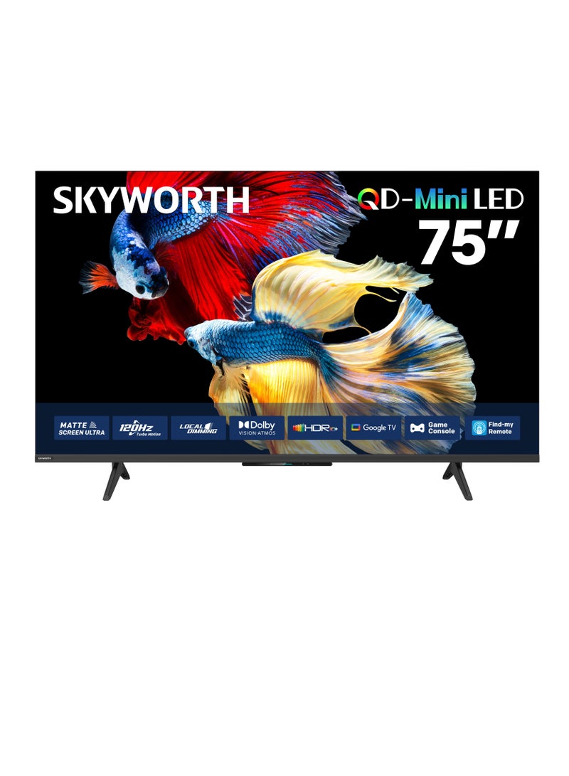 سكاي ورث 75" QD-Mini LED, MATT Screen, 120Hz (Google TV), Dolby Atmos, Filmmaker Mode, 2-Year Warranty, Model 75X6600H Black 75X6600H black - Image 1