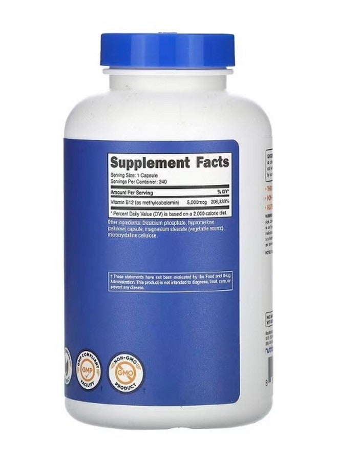 Vitamin B12 5000 mcg 240 Capsules - Image 2