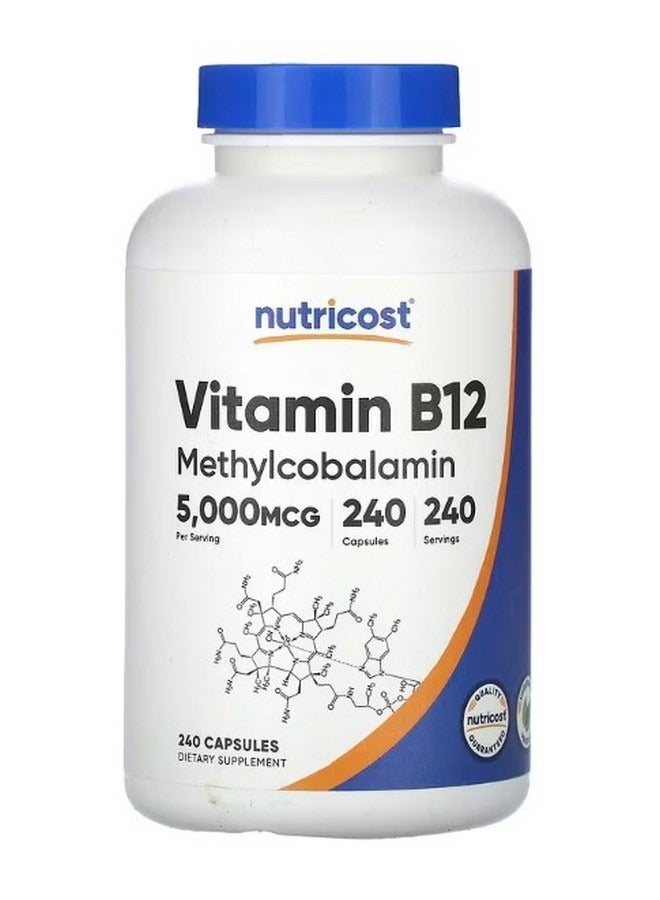 Vitamin B12 5000 mcg 240 Capsules - Image 1