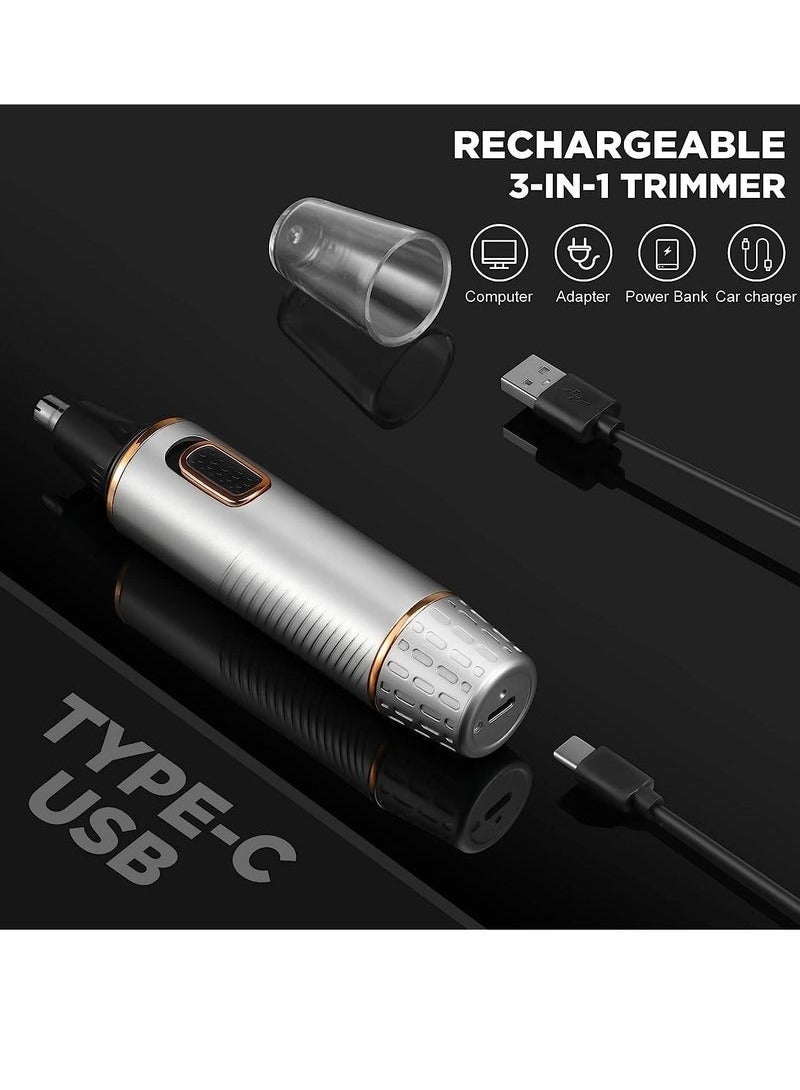 Generic Ear and Nose Hair Trimmer,Rechargeable 3-in-1 Versatile Trimmer for Men Professional Electric Shaver for Nose Ear Beard Facial Hair Body Hair Trimmer for Men,Wet or Dry Use  - Image 5