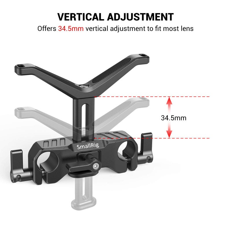 SMALLRIG 15mm Long Lens Support Bracket Height Adjustable for DSLR Camera Shoulder Rig (New) - 1087 - Image 3
