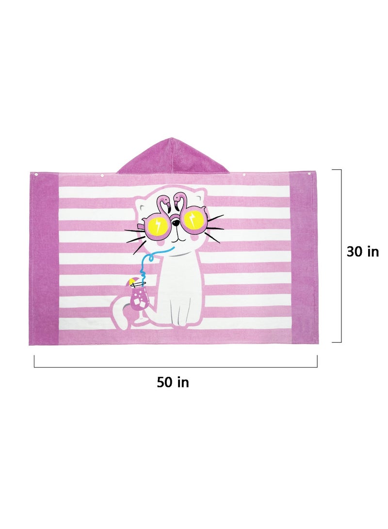 UOTOPO Kids Hooded Beach Bath Towel, 100% Cotton Girls Children Swimming Towel, Bath Poncho Bath Robe Surfing Toddler Gifts  - Image 3