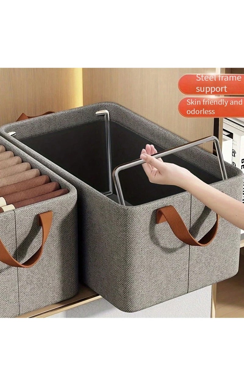 Oxford Storage Box for Organizing Clothes, Towels, and Bedding, Foldable (Color May Vary) - Image 1
