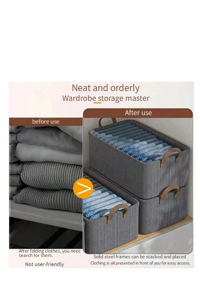 Oxford Storage Box for Organizing Clothes, Towels, and Bedding, Foldable (Color May Vary) - Image 2