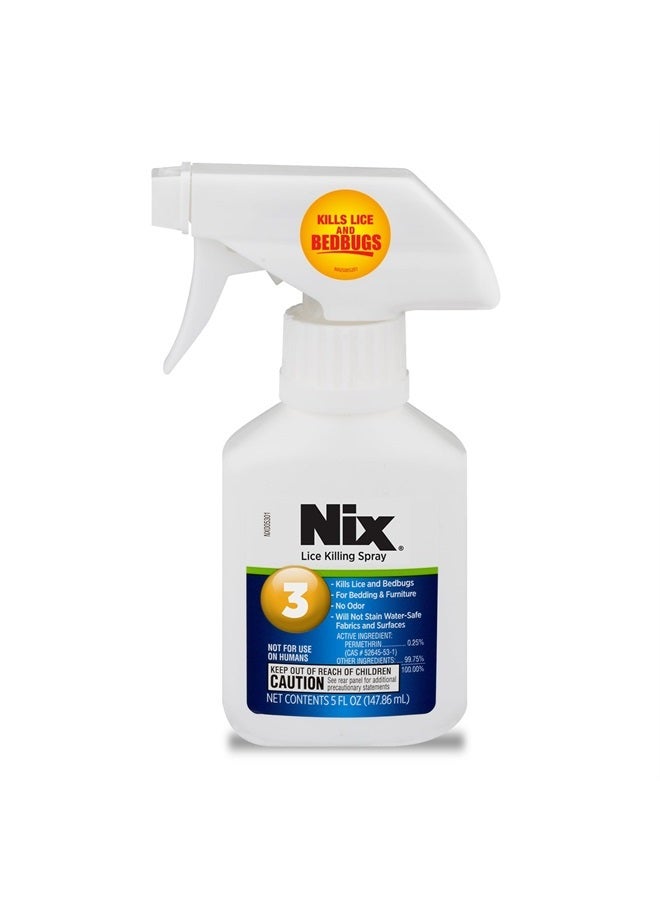 NIX Lice & Bedbug Killing Spray for Home, Bedding & Furniture, 5 fl oz - Image 1
