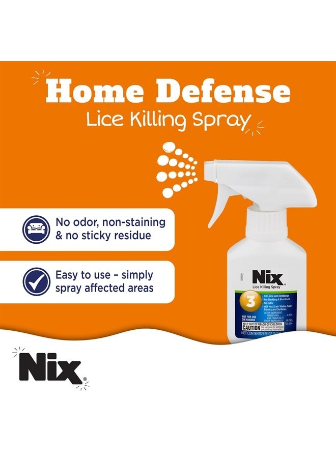 NIX Lice & Bedbug Killing Spray for Home, Bedding & Furniture, 5 fl oz - Image 3
