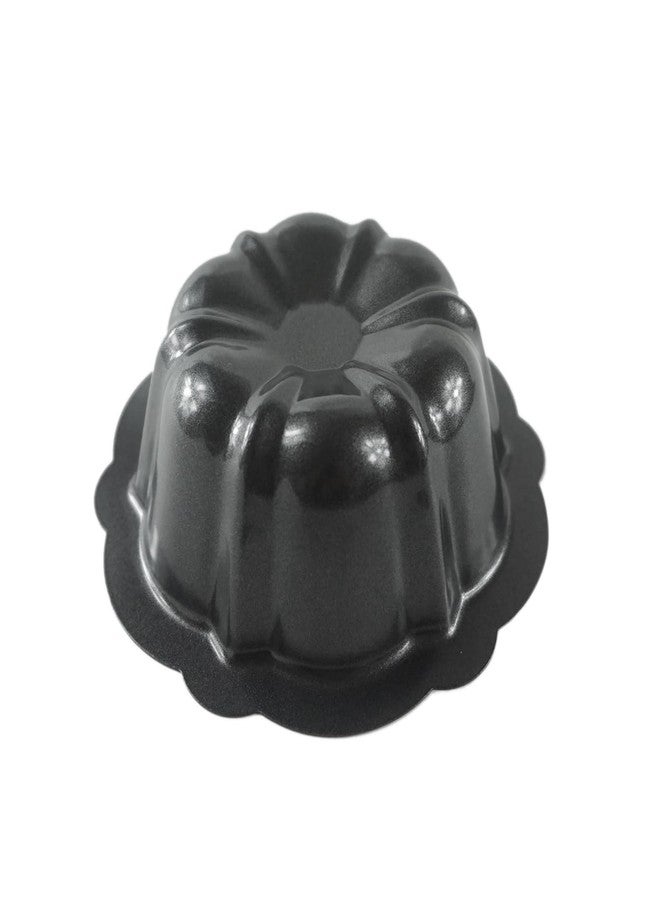 LoveDeal 4 Inch Small Fluted Cake Pan, Carbon Steel Mini Kugelhopf Cake Mold, Round Baking Pan Set of 4 for Small Servings Size Cakes, Bread, Brownie, Pudding - Black (4.6" x 2.8" x 1.56") - Image 5
