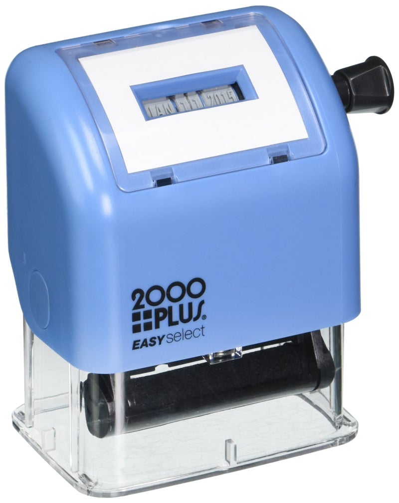 CONSOLIDATED STAMP MFG.,CO 2000 PLUS EASYselect Self-Inking Date Stamp, 1" x 5/32" Impression, Black Ink (011091) - Image 1
