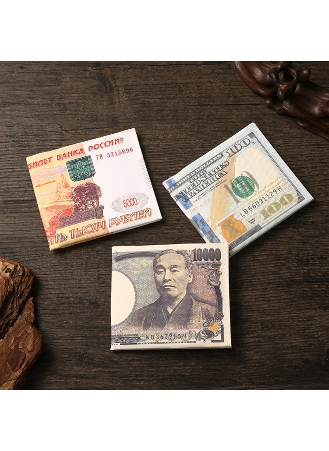 Generic Creative Wallet Men's US Dollar Printing Coin Pattern Canvas Short Wallet Card Bag Can Be Set-Color:Fb01 Australia 100  - Image 5
