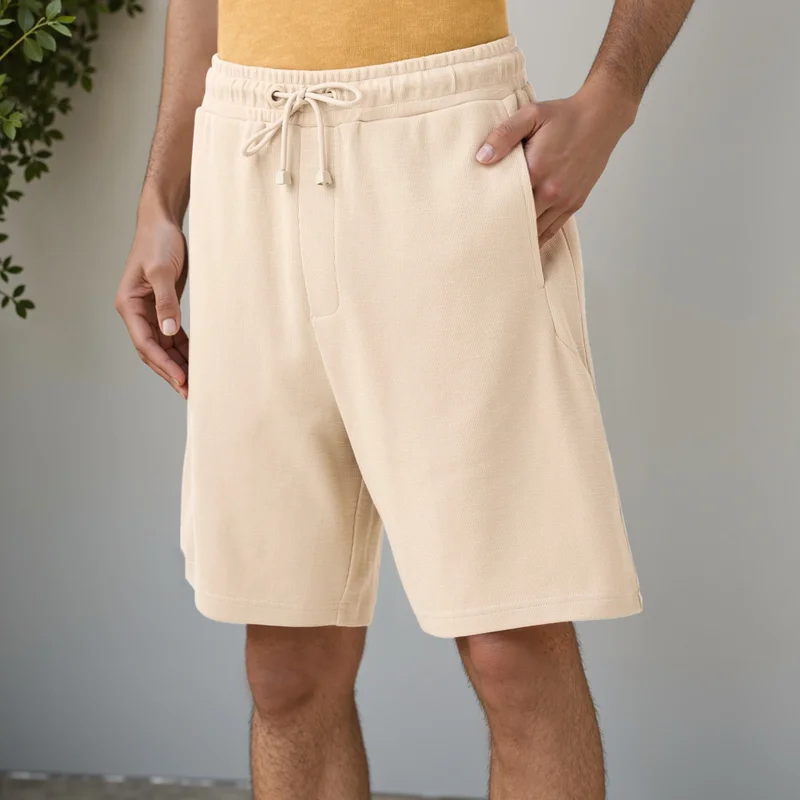 Lee Cooper Logo Applique Shorts with Drawstring Closure