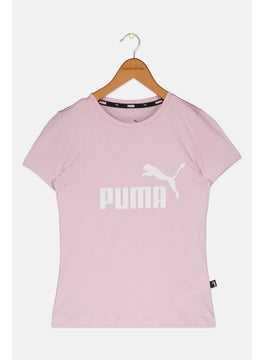 PUMA Kids Girl Sportswear Fit Short Sleeve Training T-Shirt, Lavender  - Image 1