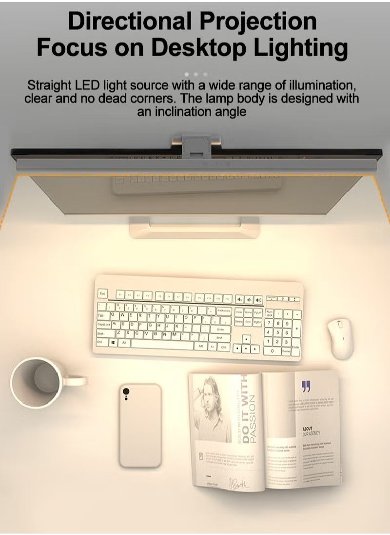 Flash - USB Powered Computer Monitor Lamp,LED Laptop Hanging Light for Office/Home/Gaming/Desk with Adjustable Brightness/Color 500MM - Image 1