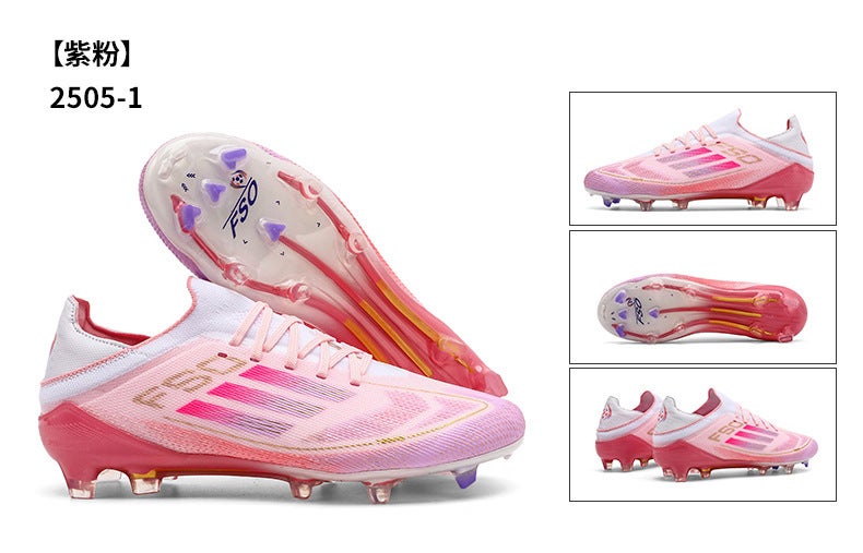 أحذية كرة القدم منخفضة الكعب F50 الجديدة عبر الحدود للذكور والإناث الطلاب مع مسامير طويلة لمنافسة كأس العالم على العشب المكسور والتدريب - Image 1
