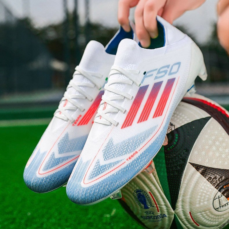 أحذية كرة القدم منخفضة الكعب F50 الجديدة عبر الحدود للذكور والإناث الطلاب مع مسامير طويلة لمنافسة كأس العالم على العشب المكسور والتدريب - Image 4