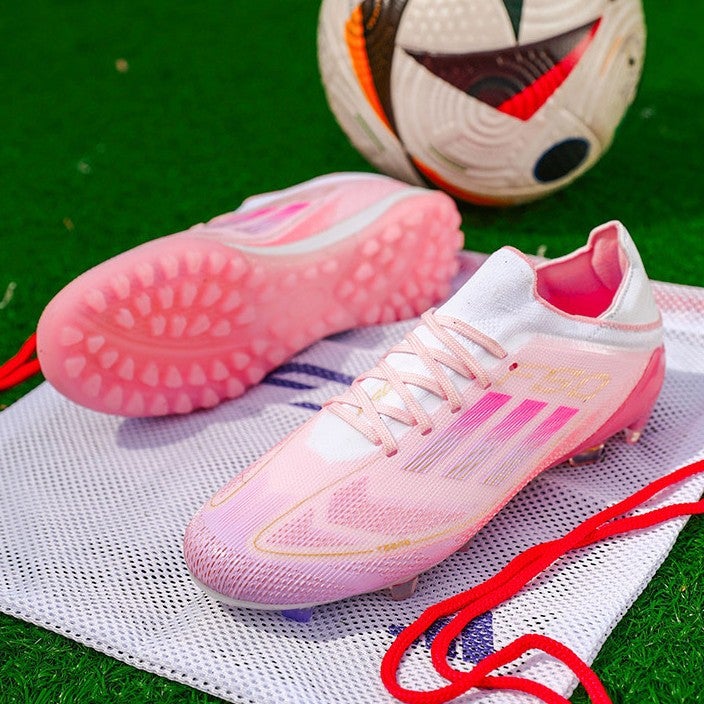 أحذية كرة القدم منخفضة الكعب F50 الجديدة عبر الحدود للذكور والإناث الطلاب مع مسامير طويلة لمنافسة كأس العالم على العشب المكسور والتدريب - Image 2