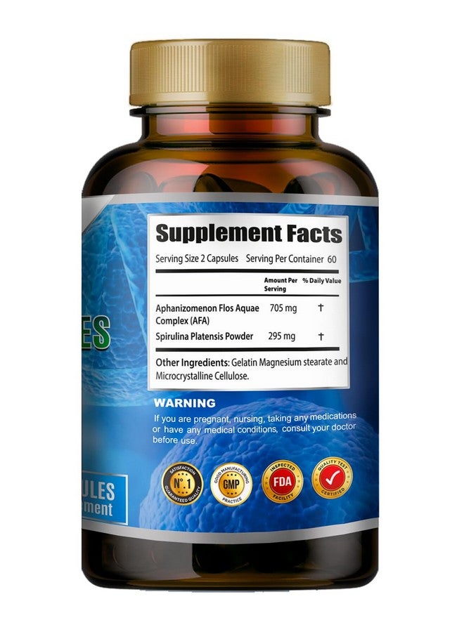 Vitamisan Celulas Madres AFA Stem Natural Cell 120 Capsules 1000 mg Blue Green Algae Non GMO Gluten Free Aphanizomenon Flos-aquae celula Madre suplement - Image 3